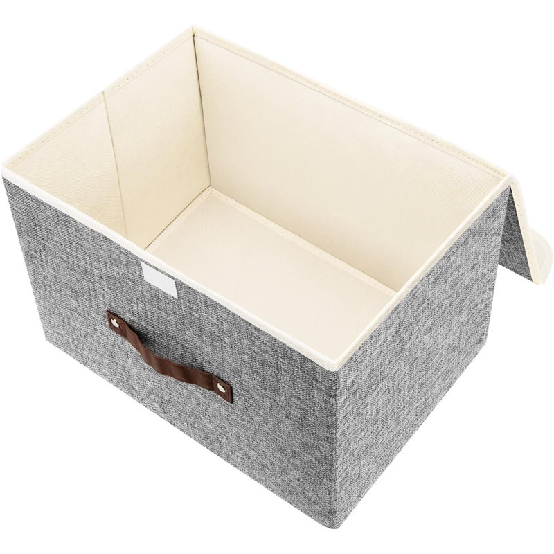 Brayden Studio Fabric Bin, Grey