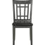 2 chaises d'appoint transitionnelles - gris moyen avec dossier noir et siège en mousse 2 pièces gris, dossier, sièges rembourrés pour plus de confort