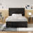 2 Pack Black Upholstered Headboard Adjustable Height Twin Size Platform Single Bed With Drawer-151016155