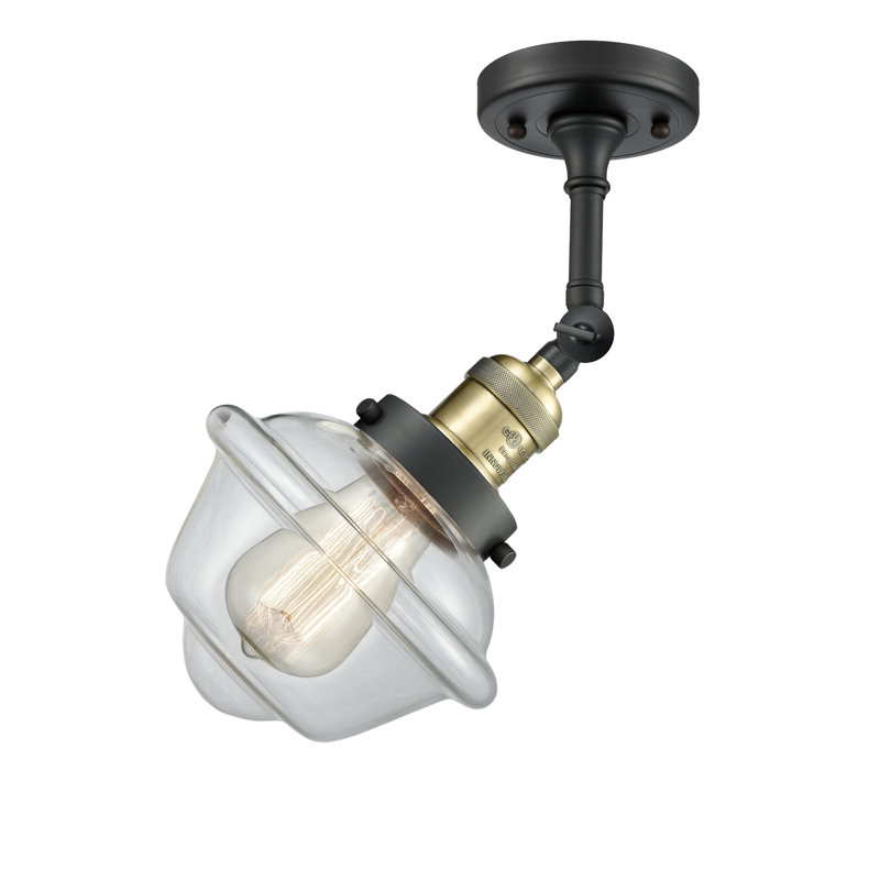 Gaspard Dimmable Bath Sconce, 60 Watt Vintage Incandescent Bulb, Clear, Black Antique Brass