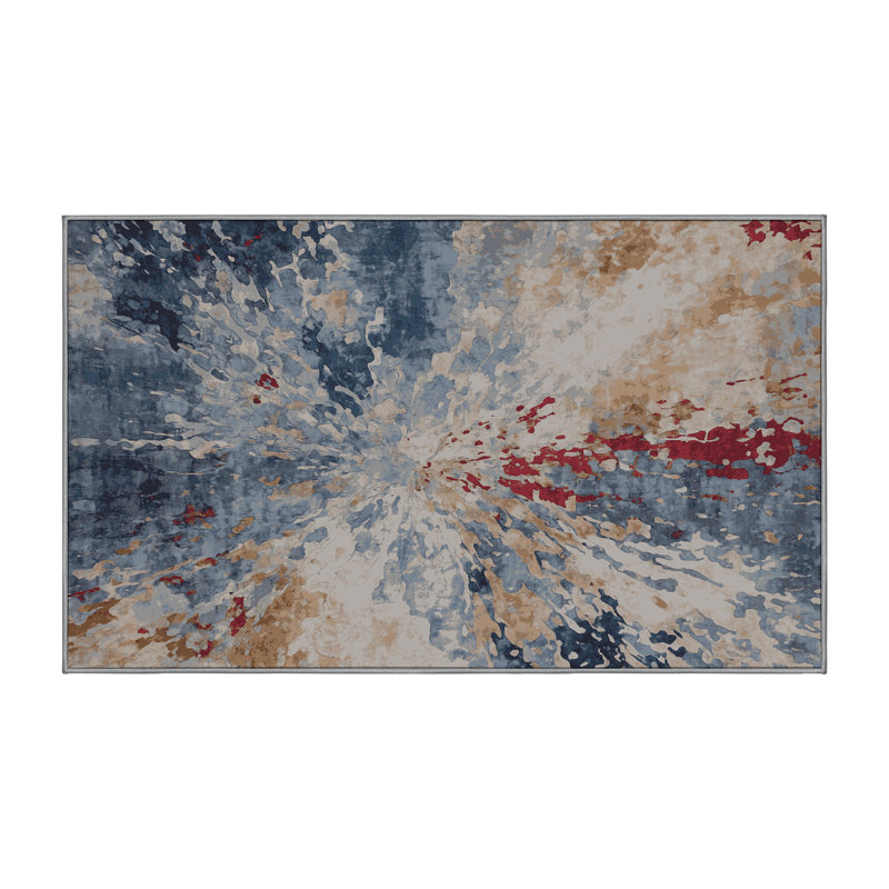 Machine Washable Gray Area Rug, Rectangle 8' x 12'