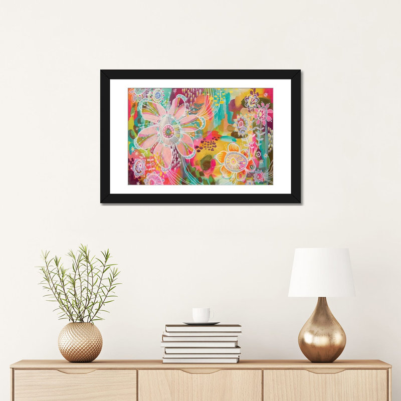 « swoon », impression sur toile tendue, H 16 po x l 24 po x P 1 po, Papier avec cadre noir, Blanc