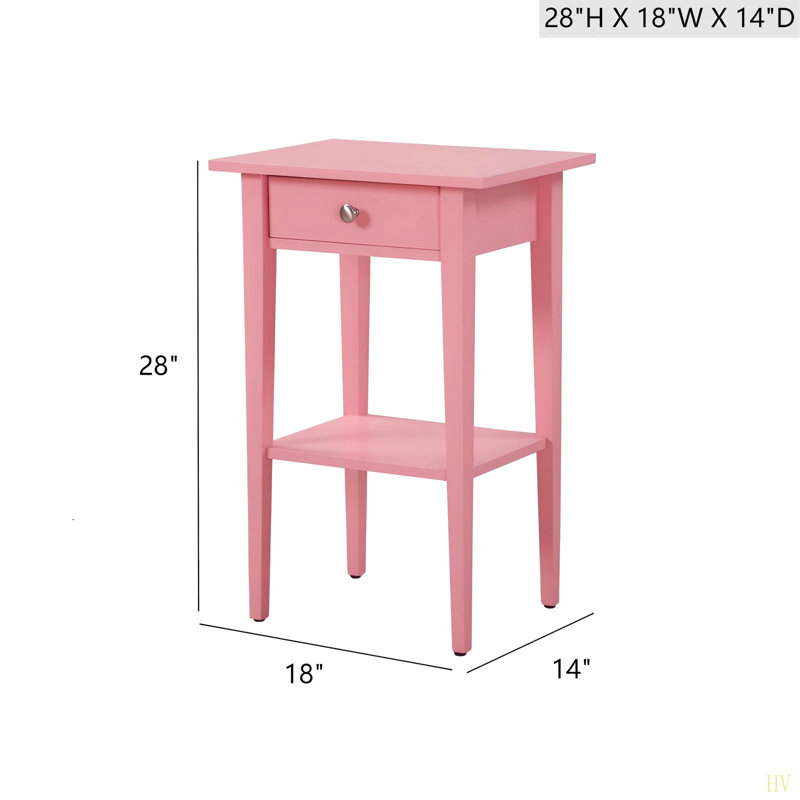 Charmante table de chevet contemporaine, Rose