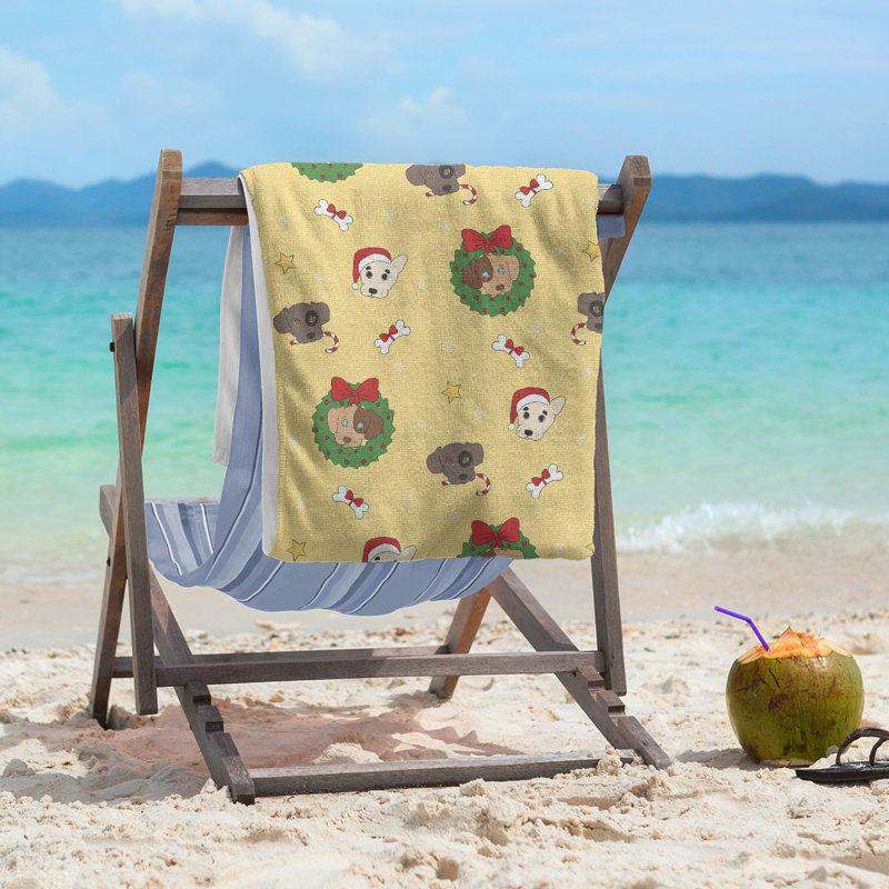 Beach Towel, Yellow, Poly/Cotton