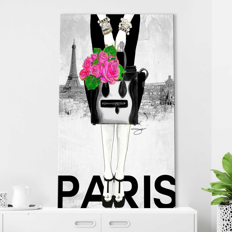 Paris Fashion 1 (Vertical) par By Jodi - impression, H 60 po x l 36 po x P 1,5 po, Toile tendue