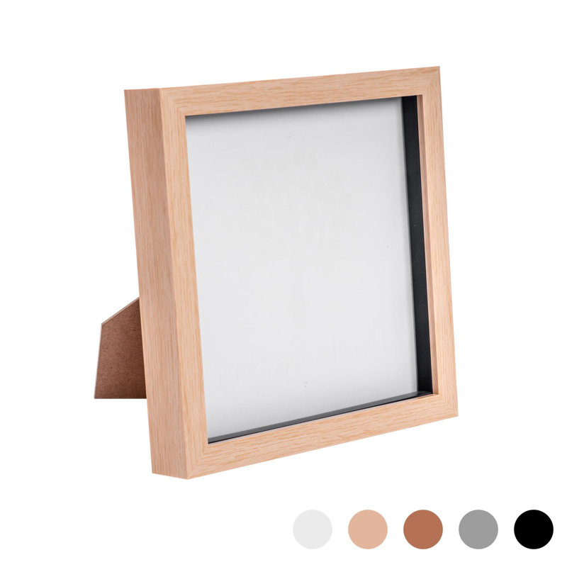 Nicola Spring - 3D Box Photo Frame, 22.5cm H x 22.5cm W x 3.5cm D, Beige