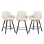Ensemble de 3 tabourets de bar rembourrés avec structure en métal Nicola (ensemble de 3)-852021347