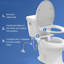 Classic Ultra-Slim Cold Water Bidet With Non-Electric Dual Nozzle,Adjustable Pressure,Waterproof,White
