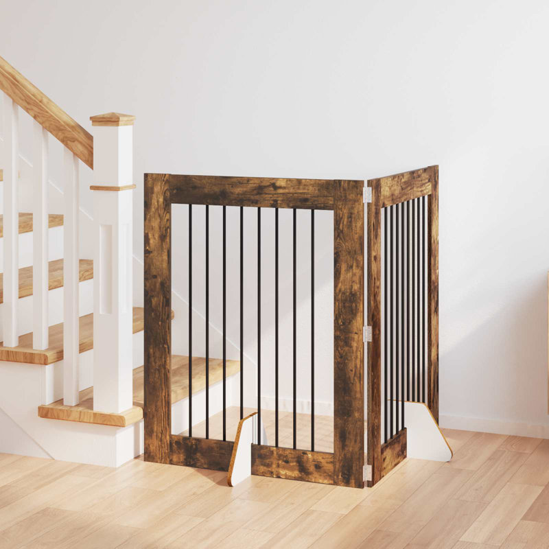Pet Crate, 60cm H x 100cm W x 1.5cm D, Smoked Oak