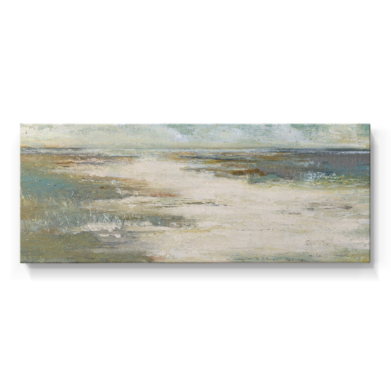 Misty Coast - Toile tendue avec châssis - Prêt à accrocher, H 12 po x l 30 po