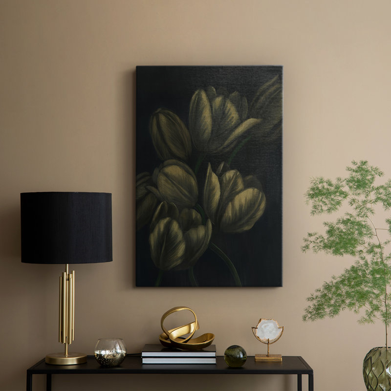 Tulipes dorées I - galerie Cavas sur mesure, H 18 po x l 12 po