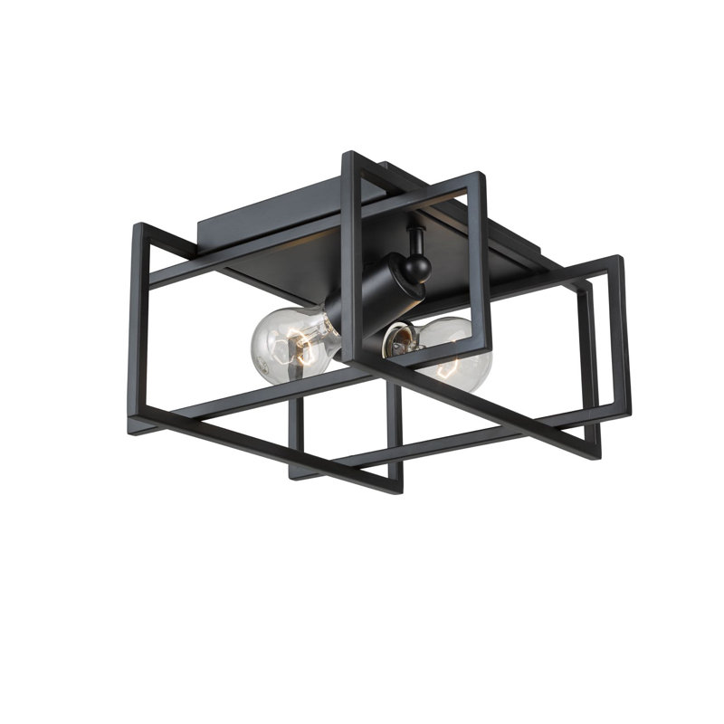 Plafonnier encastré 2 lumières 12 po Esohe, Noir