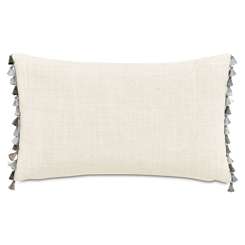 Coussin Rosecliff, Rectangle H 13 po x l 22 po, Blanc géométrique