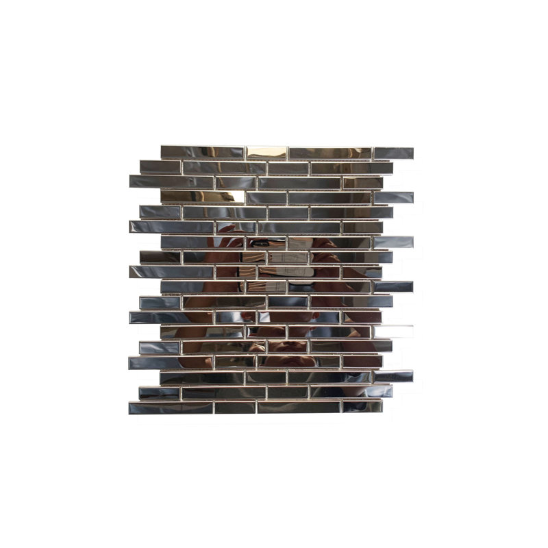 0.62" x 4" Metal Linear Mosaic Tile