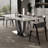 Modern Rectangular Faux Marble Dining Table-105511090
