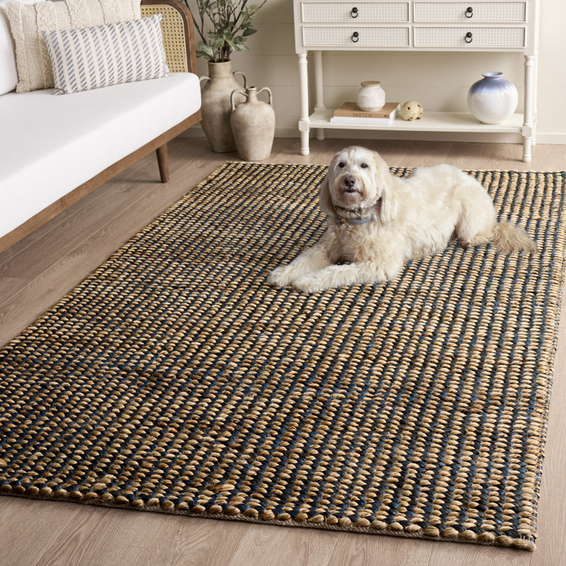 Natural Fiber Couture 110 Hand Woven 80% Jute; 20% Cotton No Pattern Rug, Rectangle 5' x 8'