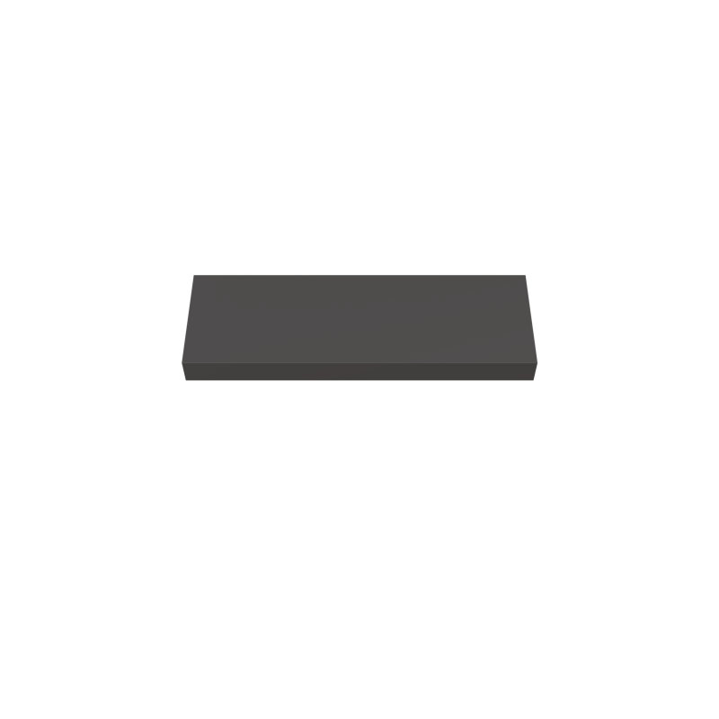 Painted Wood Floating Shelf, Black Gray