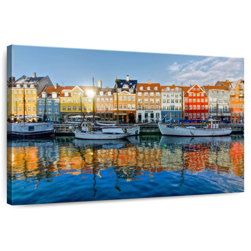 Canal Marchelle Nyhavn en Europe, H 20 po x l 30 po