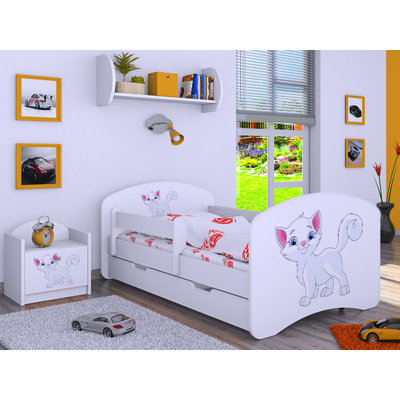 Kinderbett Mancilla mit Schublade, 70 x 140 cm