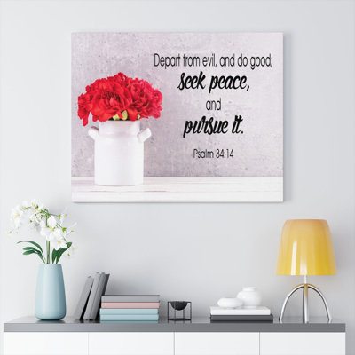 Seek Peace and Pursue It 1 Piece Wrapped Canvas Wall Art