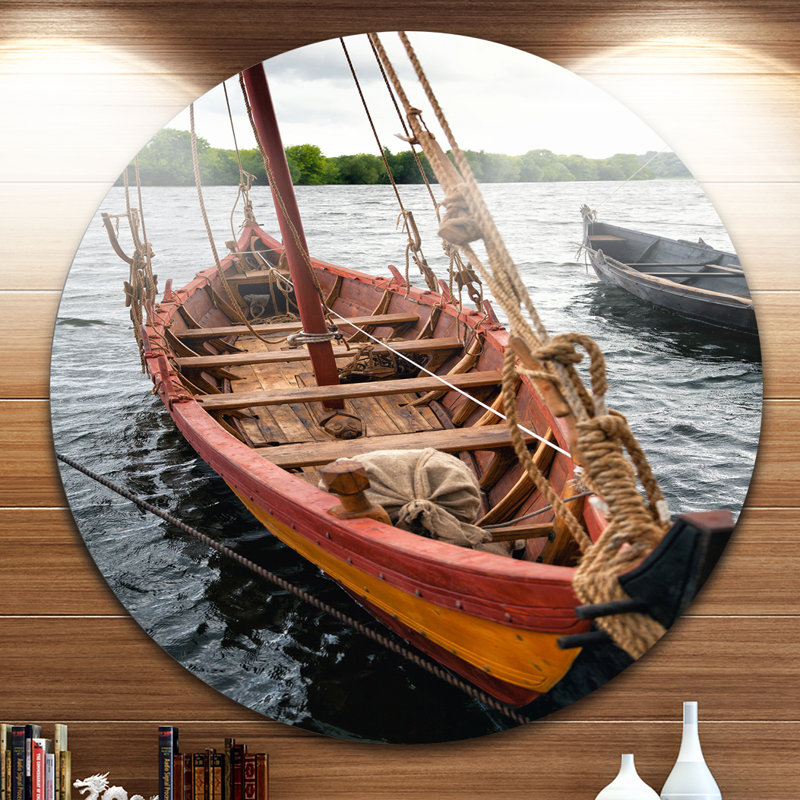 « rétro bateau en bois », reproduction de photo sur métal, H 38 po x l 38 po x P 1 po