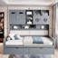 Lit de jour tout-en-un en bois avec 2 tiroirs, armoires et tablettes-1835747265-1835747264