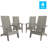 Indoor/Outdoor Modern Dual Slat Back Adirondack Style Chairs-88681456