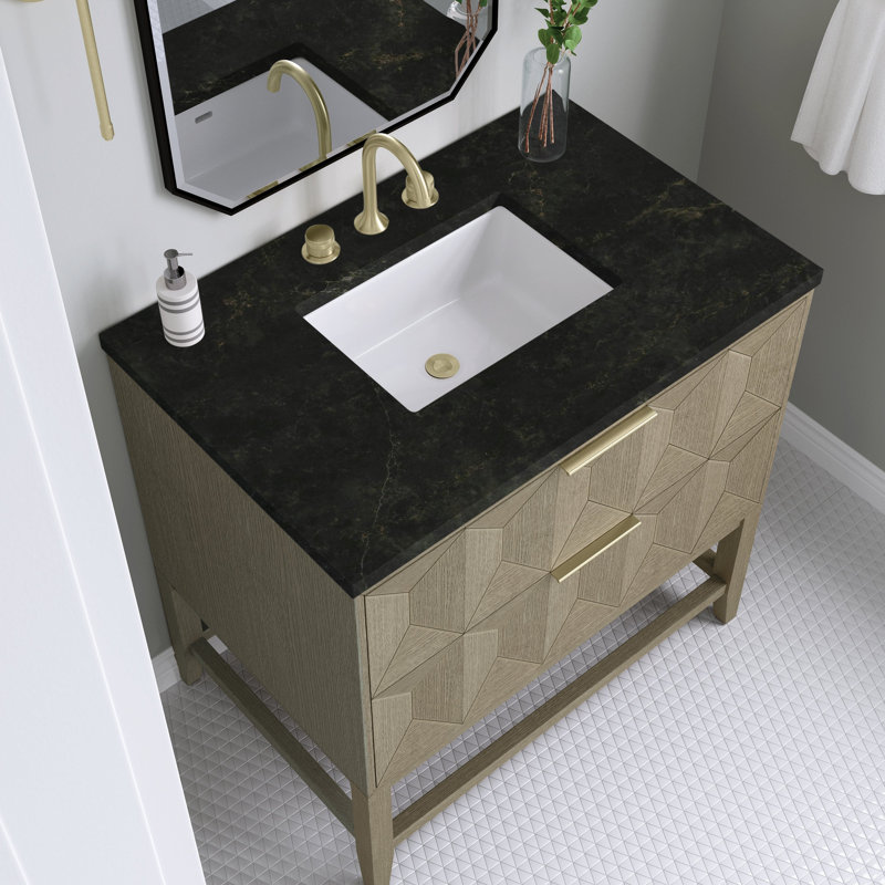 Emmeline 36'' W Single Vanity, 8" Widespread, Pebble Oak, Phantome Eclos