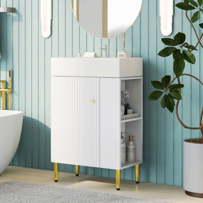 Bathroom Vanity, Combo Cabinet, Bathroom Storage Cabinet, Right Side Storage