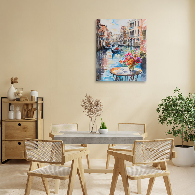 «Quiet Canal City View Canvas», conception par LSR Creative Studio, H 20 po x l 16 po