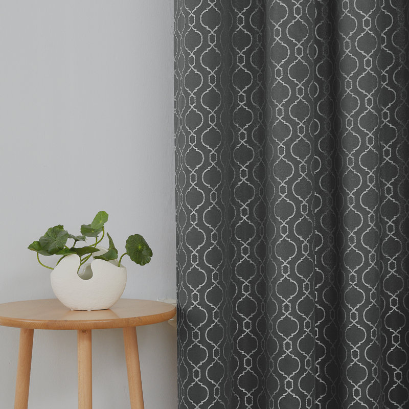 Yaira Room Darkening Curtain Single Panel, 52" W x 84" L, Gray