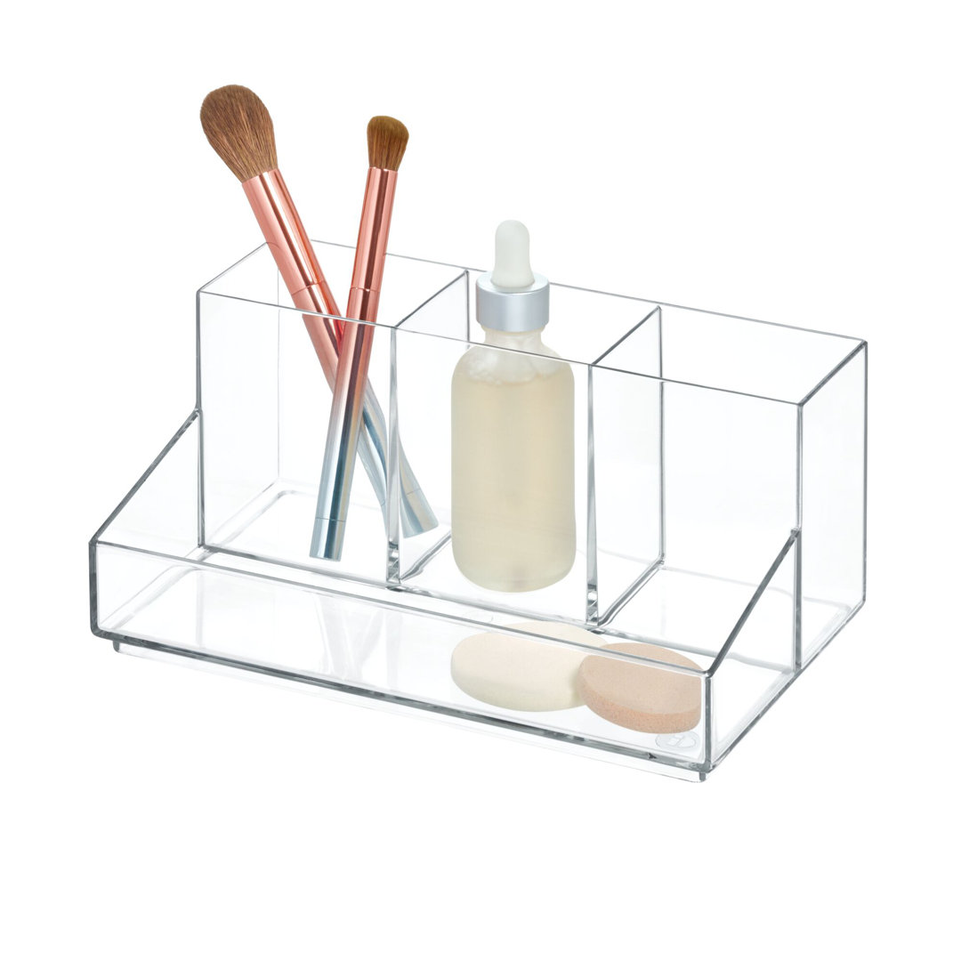 Cade Plastic 4 Compartment Makeup Organizer iDesign