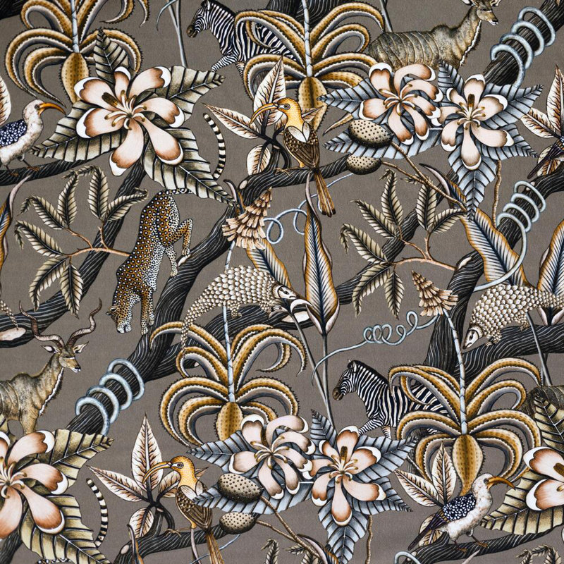 Ardmore Velvet Fabric, Ash