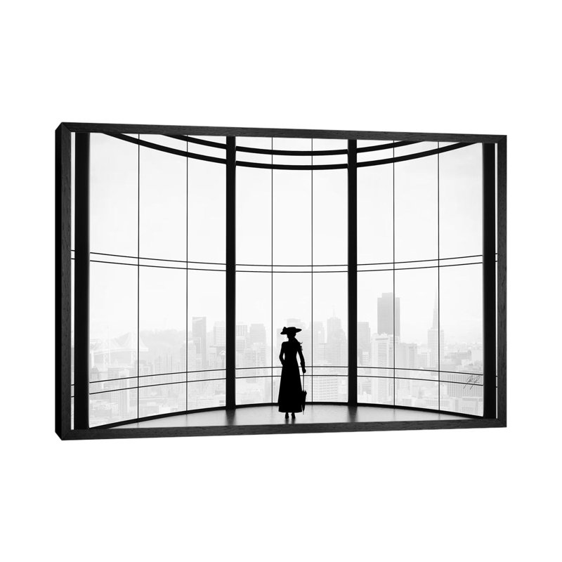 Thoughful View II by Kathrin Federer - Print on Canvas, 101.6cm H x 152.4cm W x 3.81cm D, Black Framed