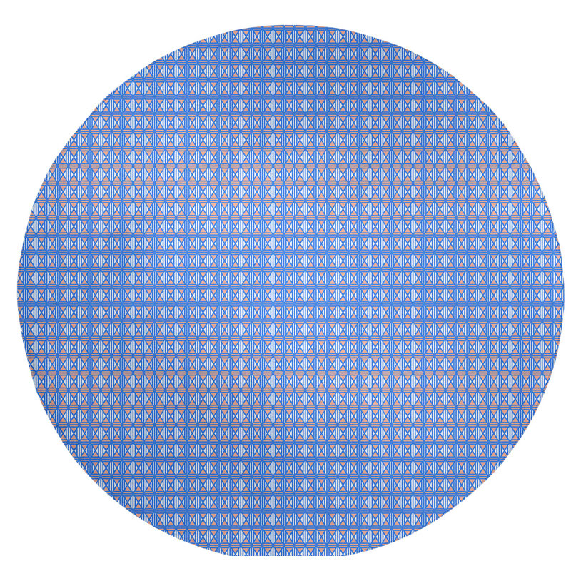 Chenille Striped Indoor Rug, Round 5'