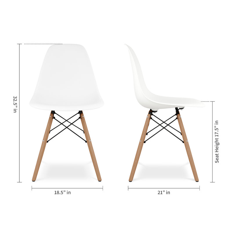 Table de salle à manger Modholic Tulip, Gris, H 29,75 po x l 35,5 po x P 35,5 po