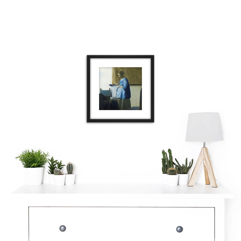 Woman Reading A Letter by Johannes Vermeer - Single Picture Frame Print