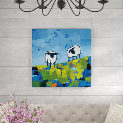 Two Sheep by Phyllis Adams - Wrapped Canvas Painting