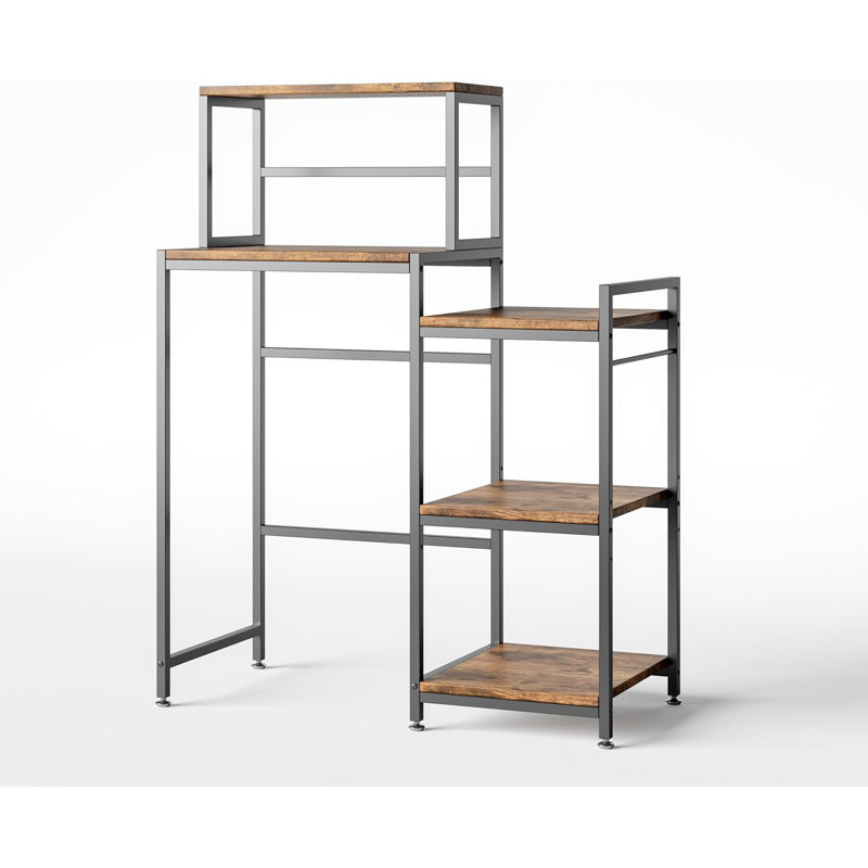 6-Tier Mini Fridge Stand With Storage,Mini Fridge Shelf,Mini Coffee Bar With Mini Fridge Space,Baker Racks,Microwave Stand,Mini Fridge Cabinet With Storage
