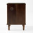 23"H Traditional Solid Wood Nightstand with Fluted Glass Door, Drawer-Left