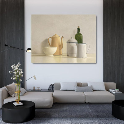 Latitude Run® de Bont, Willem Gallery Wrapped Canvas Art Titled: Still Life with yellow Coffeepot IG4571