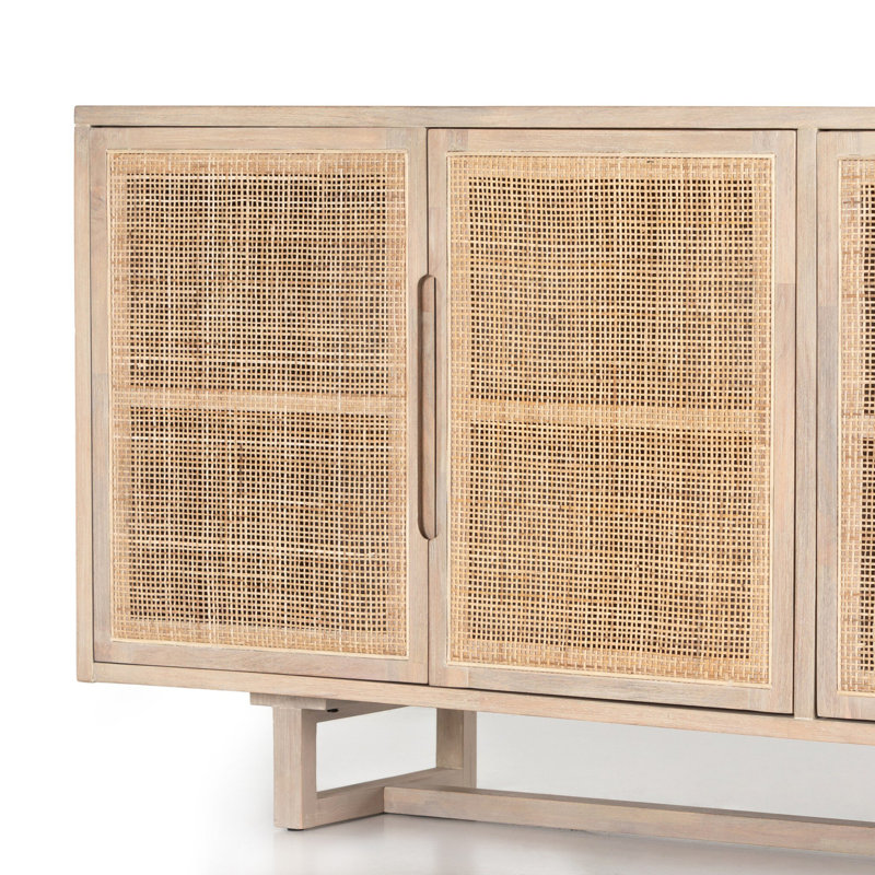 Clarita 72'' W Solid Wood Sideboard, White 