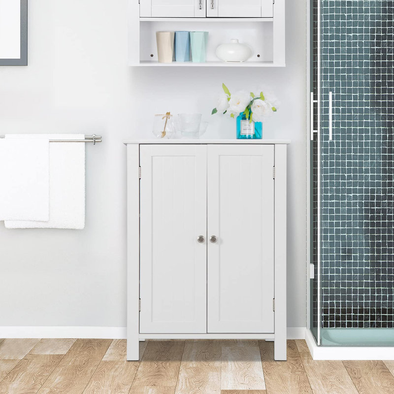 Brandice Freestanding Bathroom Cabinet, White