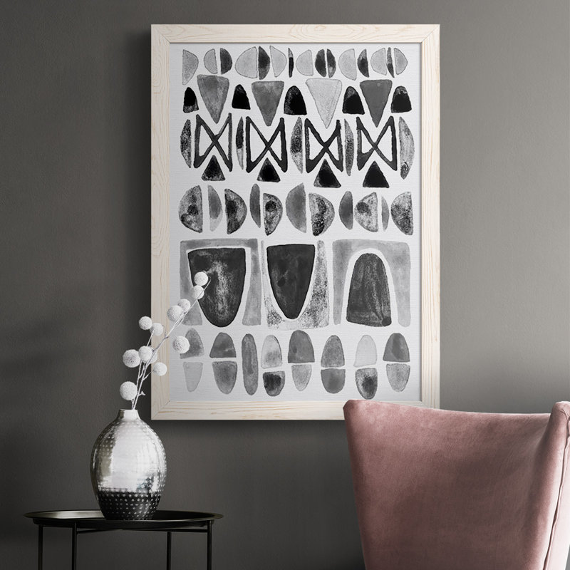 «Gray Arches II», reproduction encadrée de qualité supérieure - prête à être accrochée, Pas de tapis, Toile avec cadre blanc