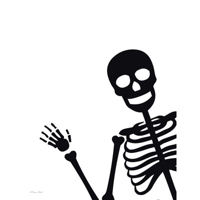 Peek-A-Boo Skeleton - impression sur toile tendue