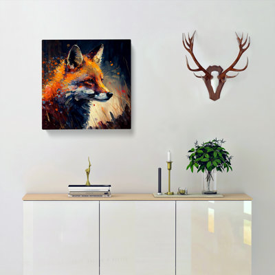 Fox Palette Knife Painting - No Frame Print