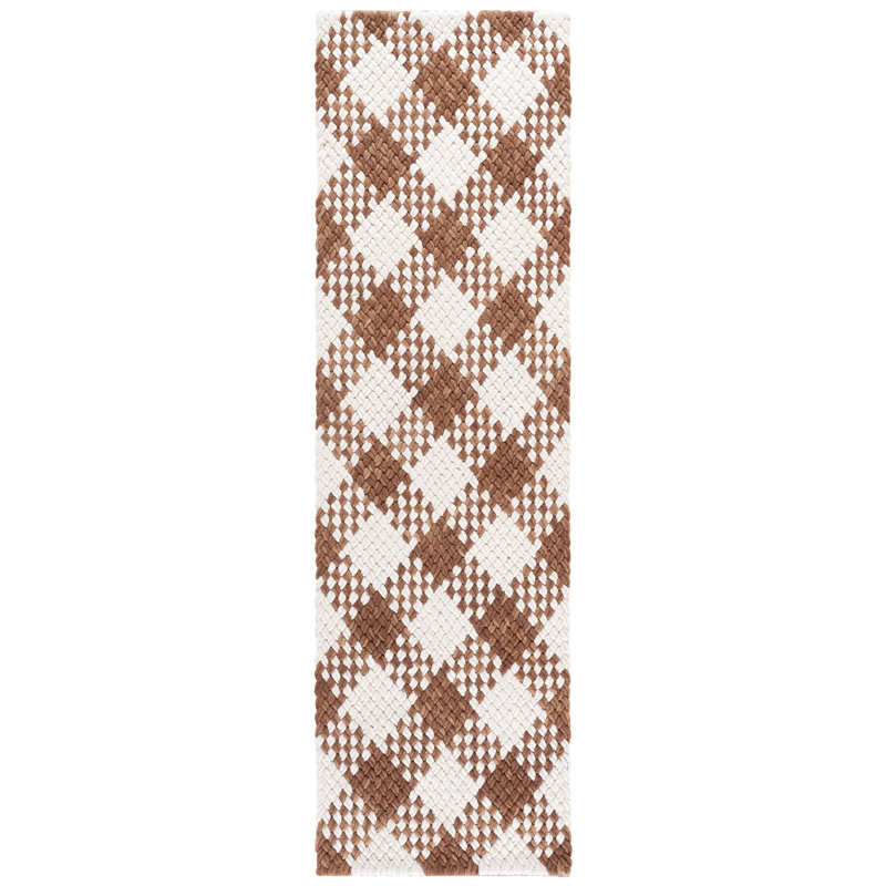 Natural Fiber Couture 105 Hand Woven Performance Checkered Rug, Runner 2'3" x 8'