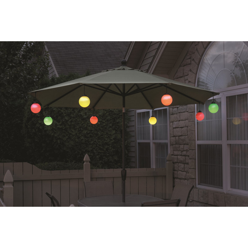 5'' Orange Outdoor Battery-Powered Globe Pendant Light