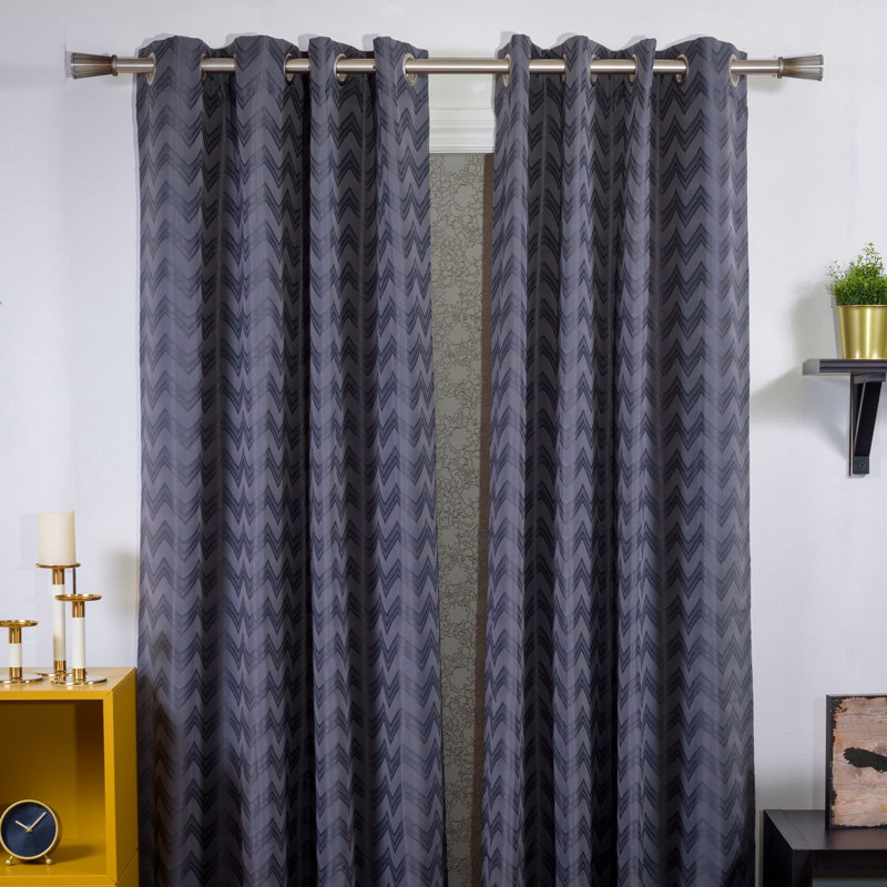 Tringle à rideaux simple Sandra, Argent antique, H 3,5 po x l 96 po x P 5,25 po