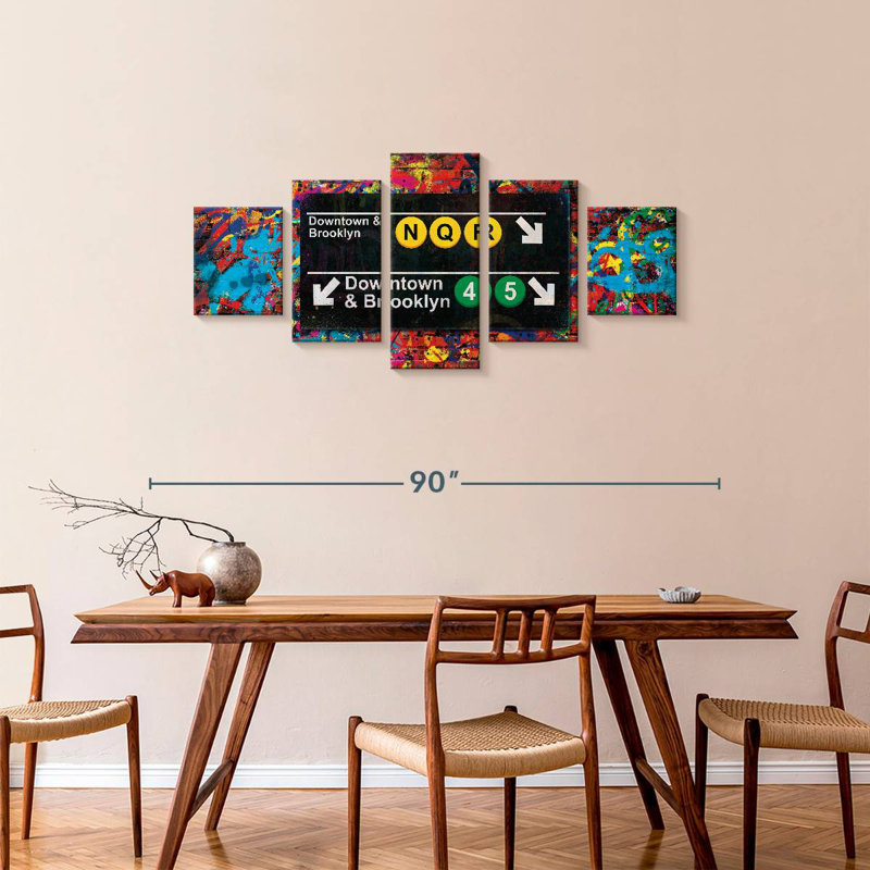 New York Subway Directions, 34" H x 74" W